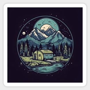 Camping Backpacking Wanderlust Sticker